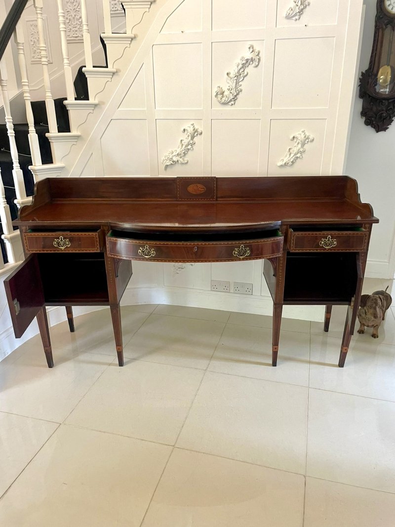 Magnificent Quality Large Antique George III Inlaid Mahogany Sideboard - Image 3